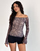 Bild von Lutana Top in Batik Botanical Braun