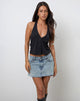 Image of Madge Neckholder-Top aus Rayon Jersey Schwarz