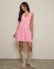 Image of Magare Minikleid in Mini Gingham Pfirsich