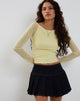 Image of Mahira Langärmeliges Top in Lemon