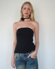 Image of Mairi Longline Bandeau Top in Schwarz Tailoring