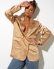 Bild von Maiwa Blazer in Satin Golden Sand
