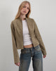 Image of Mandy Jacke aus Wildlederimitat Walnuss