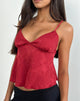 Image of Marinda Top aus Satin Jacquard Burgundy