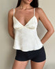 Image of Marinda Top aus Satin Jacquard Elfenbein
