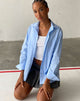 Image of Mavis Button Up Hemd aus Popeline Himmelblau