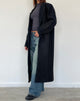 Image of Melani Langer Wollmantel in Schwarz