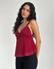 Bild von Melinda Rüschen-Cami-Top aus Chiffon Tiefrot