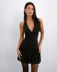 Image of Mercer Minikleid mit fallendem Bund in Schwarz