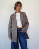 Image of Messeir Blazer aus Kunstwolle in Walnuss