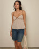 Image of Milota Cami Top in braunem Karo
