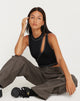 Bild von Min Cutout Crop Top in Schwarz