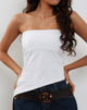 Bild von Minase Asymmetrisches Bandeau-Top in Weiß