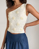 Abbildung von Moira One Shoulder Top in Textured Rose Ivory