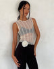 Bild von Monelo Ungefütterte Weste Top in Ditsy Floral Creme Spitze