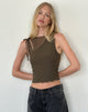 Bild von Moni Tie Tank Top in Mesh Khaki