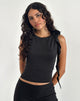 Bild von Morena Rosetten-Top in Schwarz