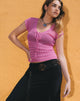 Image of Maika Gestricktes Top in Himbeere