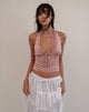 Bild von Mutsuki Neckholder-Top in Satin Pink