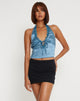 Bild von Mutsuki Neckholder-Top in Satin Slate