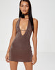 Image of Savilla Mini-Kleid mit Neckholder in Peppercorn