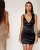 Image of Ephy Minikleid aus Satin Schwarz