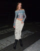 Bild von MOTEL X JACQUIE Nagya Langarm-Top in Lumen Mesh Blau