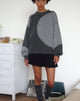 Image of Namari Pullover aus schwarzem und anthrazitfarbenem Mischstrick