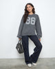 Image of Namari Pullover aus grauem Strick mit 86er-Motiv