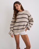 Image of Namirta Pullover in Mono Stripe Hafer