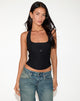 Image of Nasya Halter Top in Tailoring Schwarz