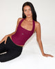 Image of Nasya Neckholder-Top in Tailoring Burgundy