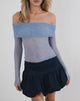 Image of Nesta Bardot Top aus ungefütterter Spitze Blau