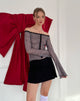 Bild von Neve Mesh Bardot Top in Queen of Heart Print