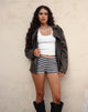 Bild von Zebbie Distressed Biker Jacket in Olive