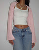Image of Nobila Shrug Top in Lachs Strukturierte Häkelarbeit