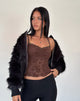 Image of Noira Cami Top in Romantic Rose Flock Braun