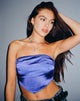 Bild von Nolda Bandeau Crop Top in Satin Spectrum Blau