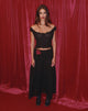 Bild von Norah Stufen-Maxirock aus schwarzem Chiffon