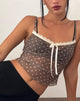 Bild von Norde Cami Top in Braun und Weiß Polka