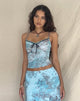 Bild von Norde Cami Top in Blau Paisley Abstrakt Rustikal