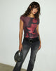 Bild von Nova Top in Digi Flower Rot