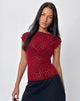 Image of Nova Top in Herzflock Maroon
