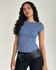 Image of Nova Top aus mondscheinblauer Spitze