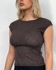 Image of Nova Top aus Jacquard-Strick Braun