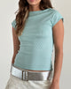 Image of Nova Top in Shimmer Rib Hellblau