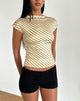 Bild von Nova Slinky Top in Gelb Diagonalstreifen