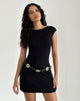 Image of Novaya Minikleid Jersey in Schwarz