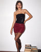 Bild von Guida Minirock in Drape Pailletten Maroon