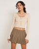 Abbildung: Nuala Langarm-Top in Rippe Creme